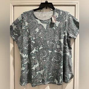 J. Jill Fit women’s shirttail tee. NWT. Size XL. 95% Pima Cotton .